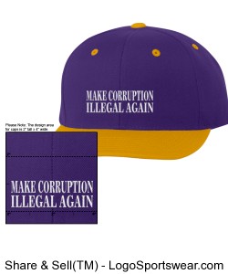 ANTI-CORRUPTION CAP (purple/gold) Design Zoom